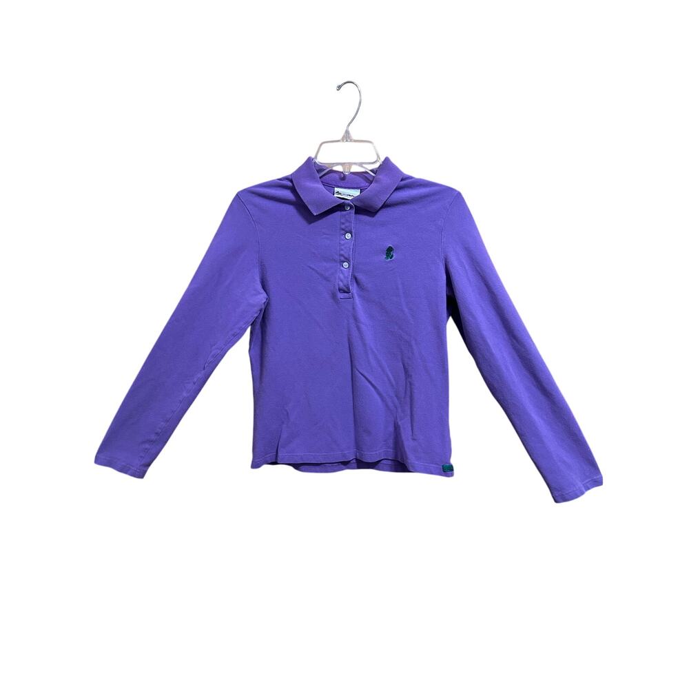 Vintage Disney World Purple Long Sleeve Polo Women’s Size S